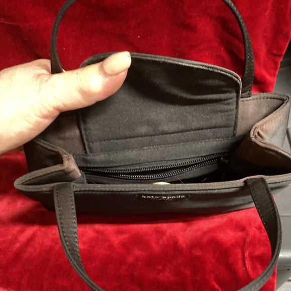 Kate Spade 2002 black VTG handbag with double handles 8” x 5” 2.5” - Picture 7 of 7